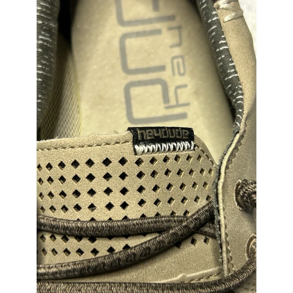 Hey Dude Welsh Grip Sand mens slip on boat shoes size 7